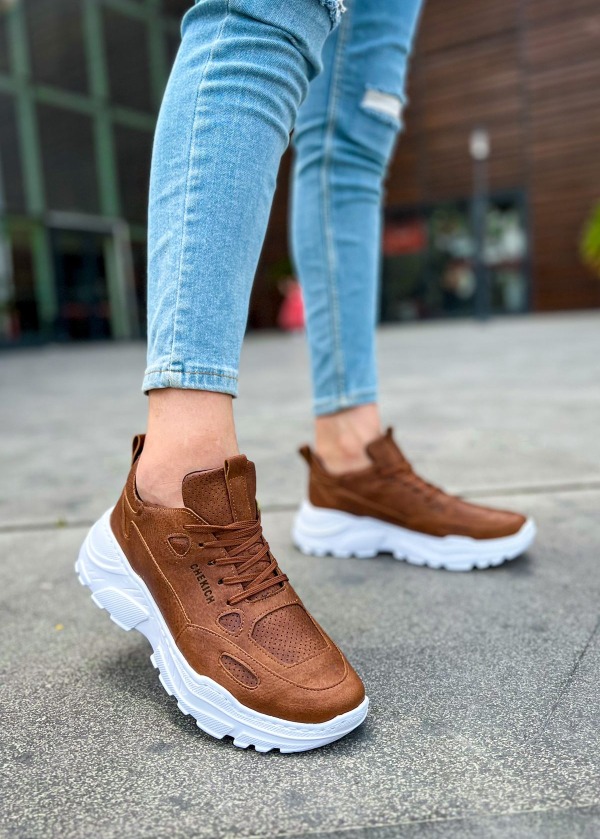 CH089 CBT Low Top Lace Up Erkek Ayakkabı TABA