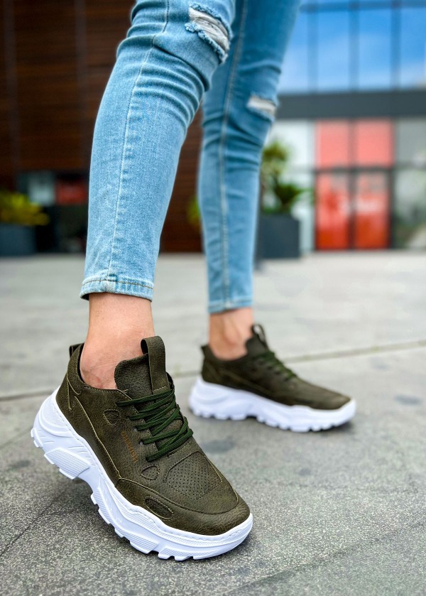 CH089 CBT Low Top Lace Up Erkek Ayakkabı HAKI