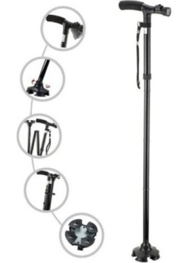 Hareketli Led Işıklı Katlanır Baston