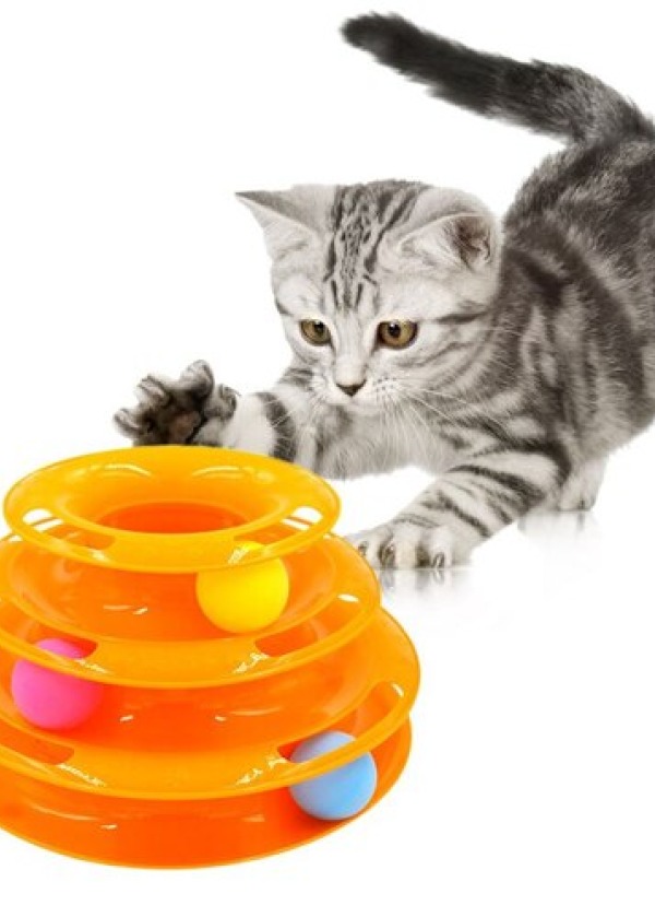  3 Katlı Kedi Oyuncağı Turntable Cat Toy