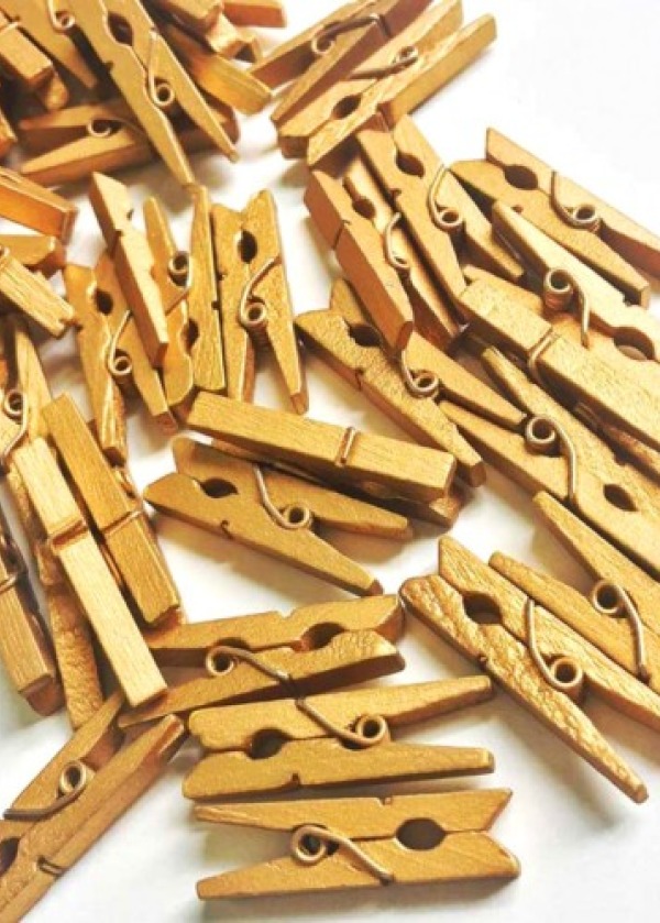 100'lü Gold Ahşap Mandal 2.5cm (10'lu Paket-1000 Adet)