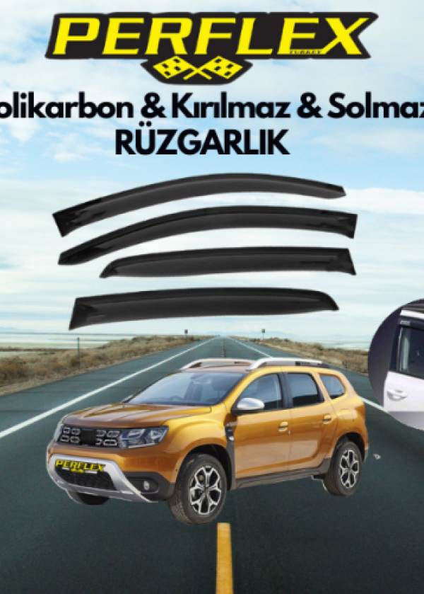 Perflex Cam Rüzgarlığı V2 Düz Dacia Duster (2010-2018) 