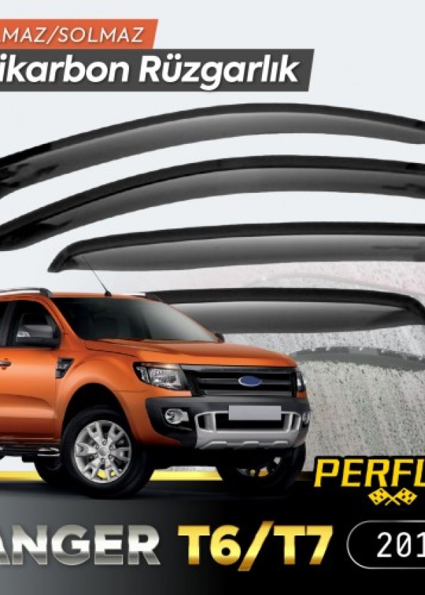 Ford Ranger T6-T7 Geniş Tip 2012+ Cam Rüzgarlığı V2 Düz