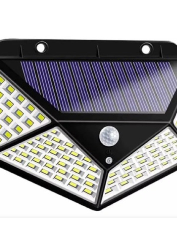 Solar Hareket Sensörlü Duvar Lambası 100 Led 