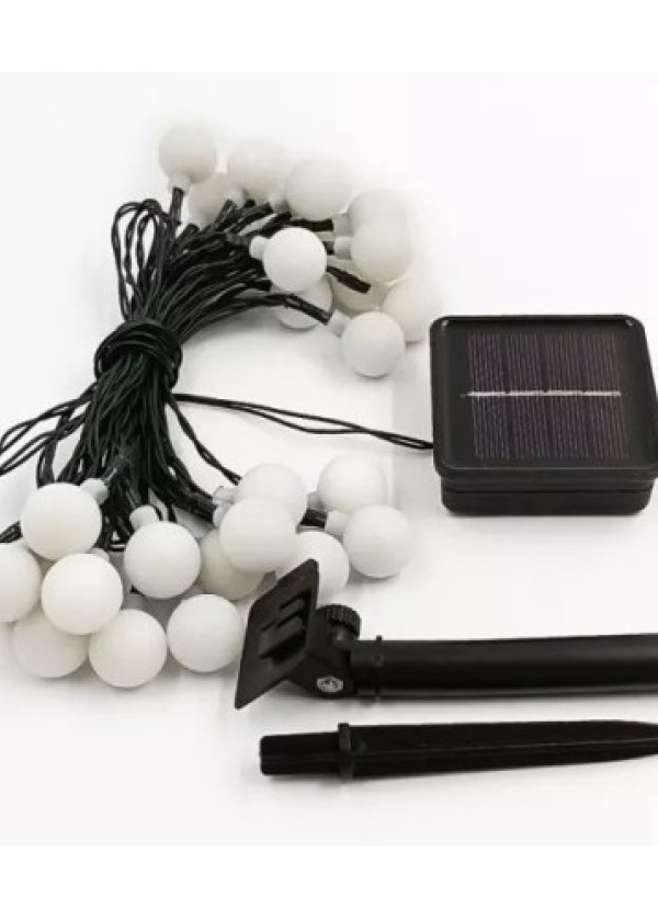 Solar 5m 28 Led Top Gün Işığı Siyah Kablolu