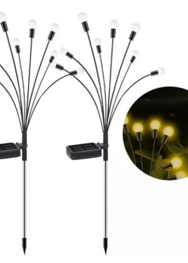 2'li Solar Bahçe Aydınlatması 10 Ledli 2 Modlu Gün Işığı