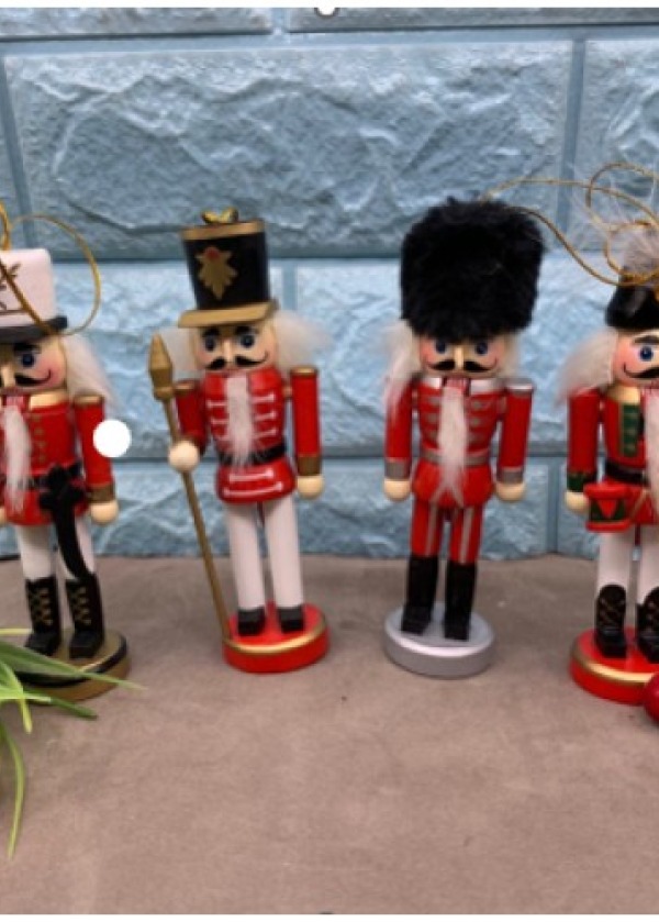 KURŞUN ASKER AHŞAP DEKORATİF EŞYA (4LÜ SET 13CM)