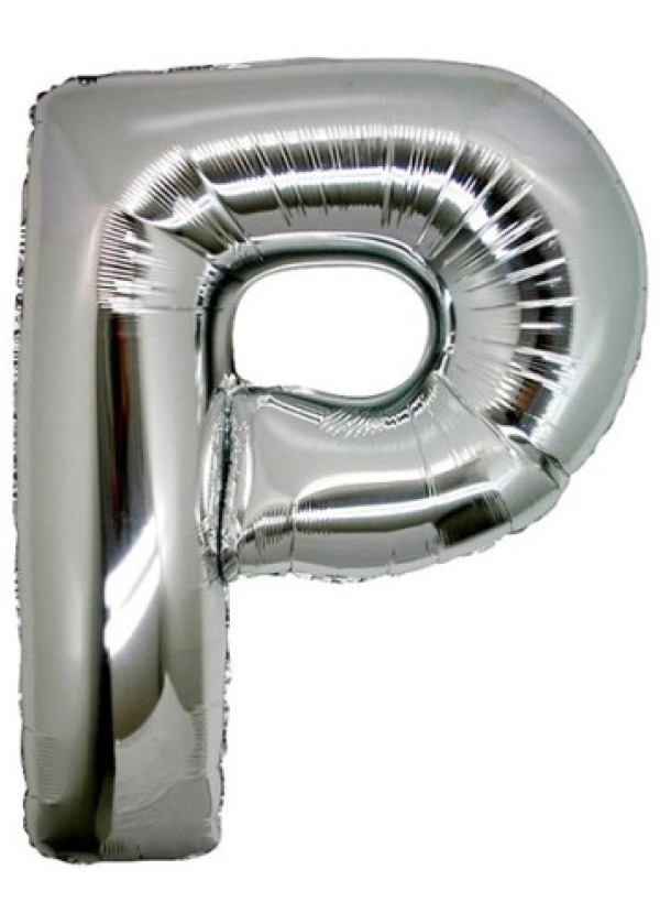 Gümüş Rengi Folyo Harf Balon 1 Metre