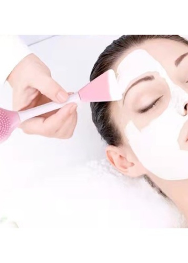 Silikon Yüz Temizleme Fırçası ve Maske Uygulama Spatulası