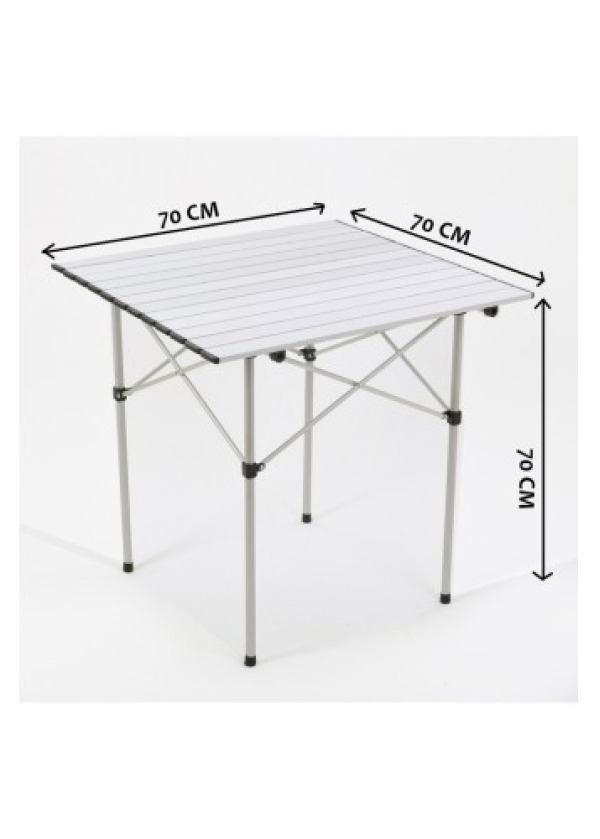 Taşıma Çantalı Çok Hafif Alüminyum Kamp, Piknik, Plaj, Bahçe, Balkon Masası -(70x70x70)