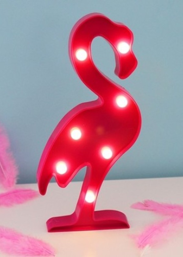 Led Işıklı Flamingo Gece Lambası
