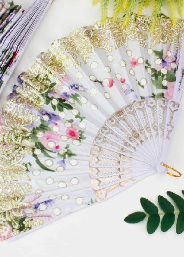 Plastik Kumaş Yelpaze 12'li Karışık