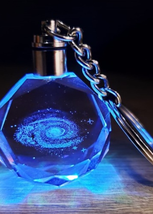 Galaxy Gezegen Tasarım Işıklı Anahtarlık 