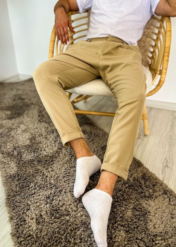 Chekcich Jogger Pantolon BEJ