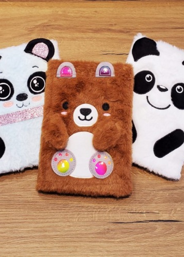 Panda Tasarımlı Peluş Defter