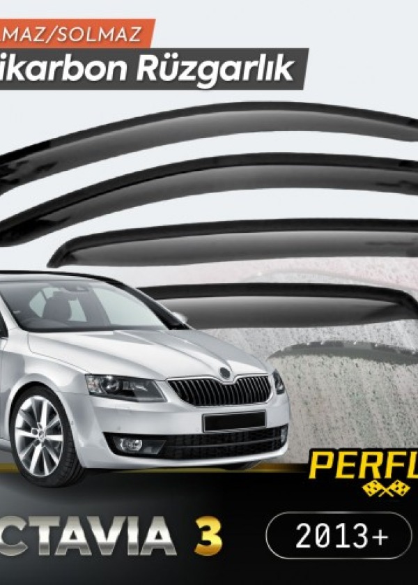Skoda Octavia 3 2013+ Cam Rüzgarlığı V2 Düz