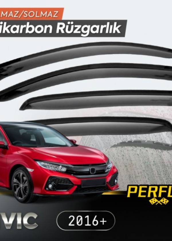 Honda Civic 2016+ Cam Rüzgarlığı V2 Mugen 
