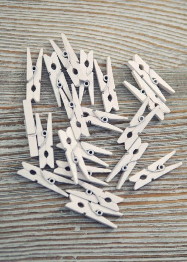 50'li Beyaz Ahşap Mandal 3.5cm (10'lu Paket-500 Adet)