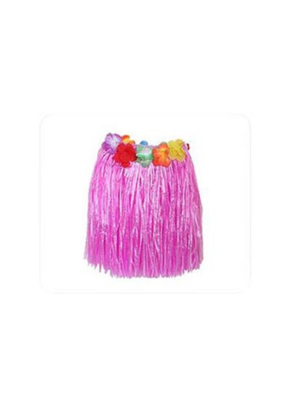Hawaii Hula Eteği Pembe Renk 40 cm