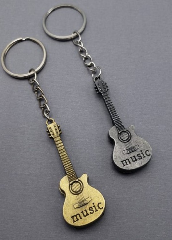 Metal Gitar Anahtarlık 