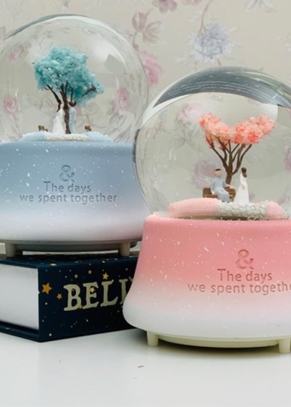Orta Boy Romantik Çiftler Temalı Kar Küresi