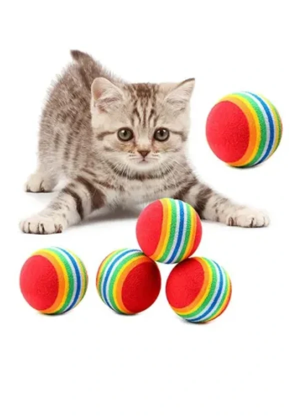 Sünger Kedi Köpek Çiğneme Ve Oyun Topu 4 Adet