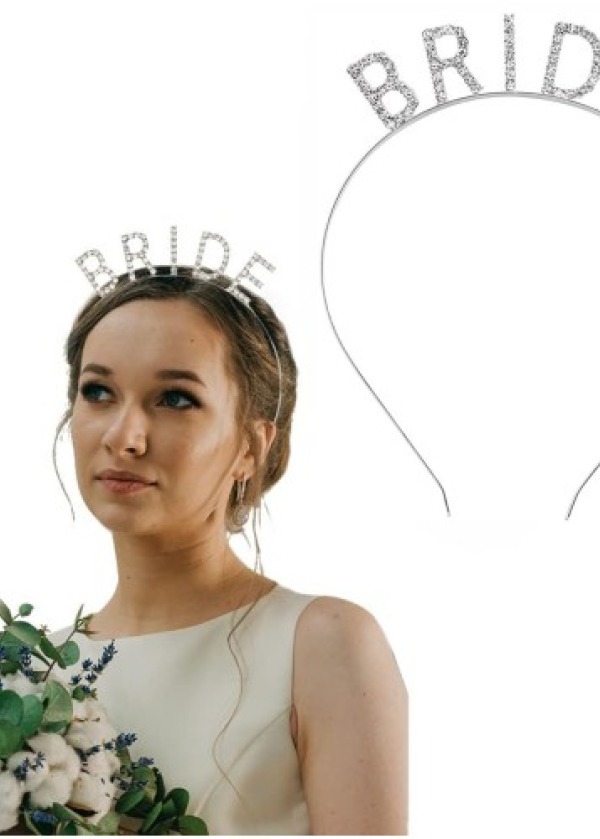 Bekarlığa Veda Bride Tacı Gümüş Renk