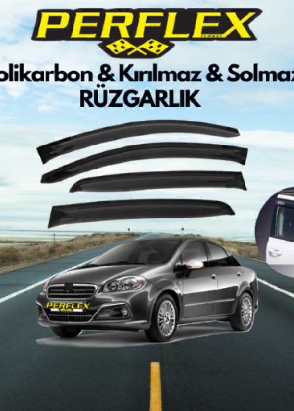 Perflex Polikarbon Kırılmaz Rüzgarlık V2 Mugen Fiat Linea 2007-2018