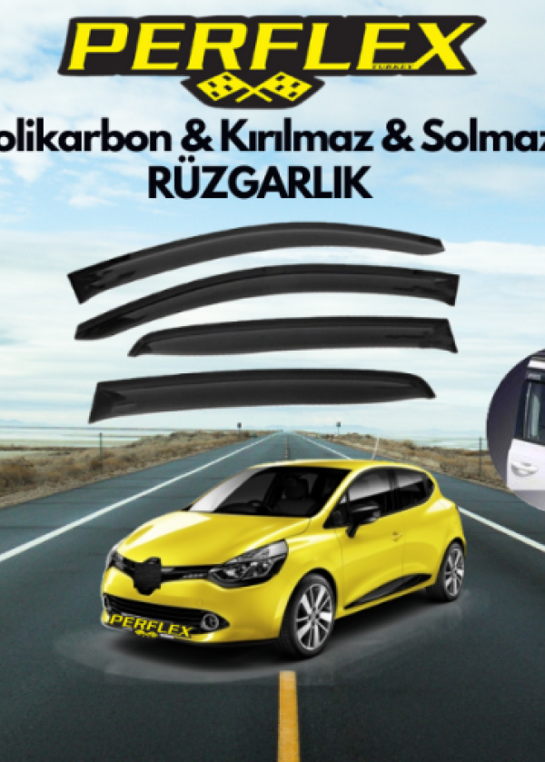 Perflex Polikarbon Kırılmaz Rüzgarlık V2 Mugen Renault Clio 4 2013-2019