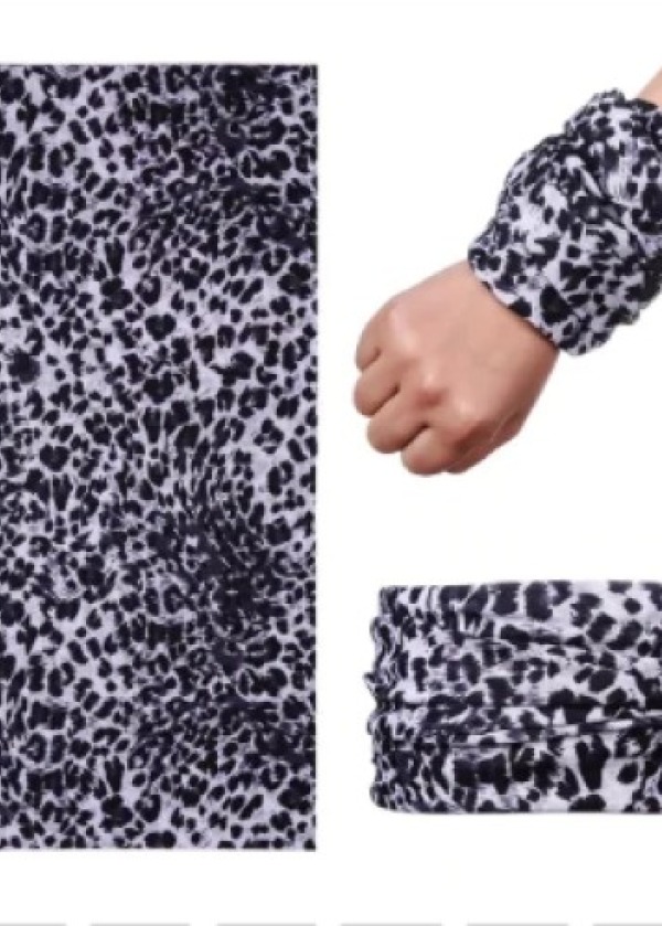Açık Renk Leopar Baf Bandana Maske