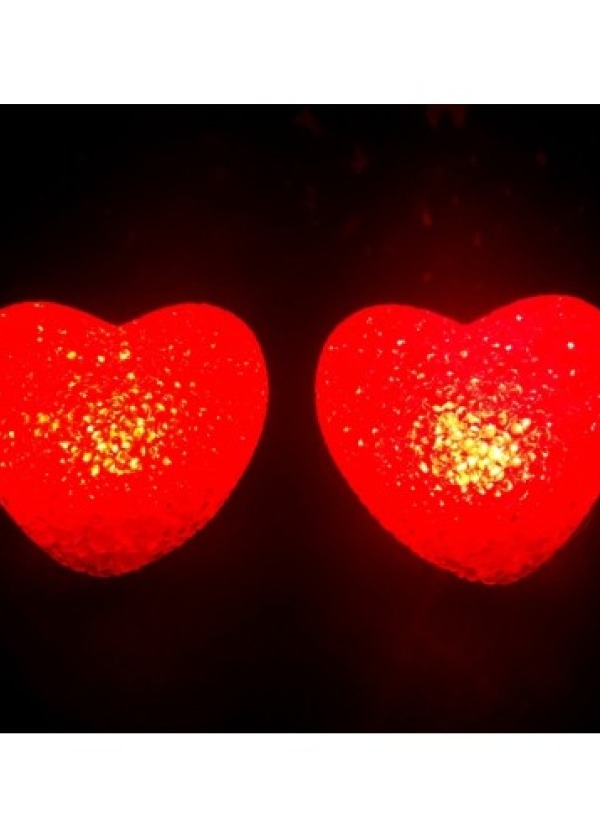 Led Işıklı Kırmızı Kalp Gece Lambası