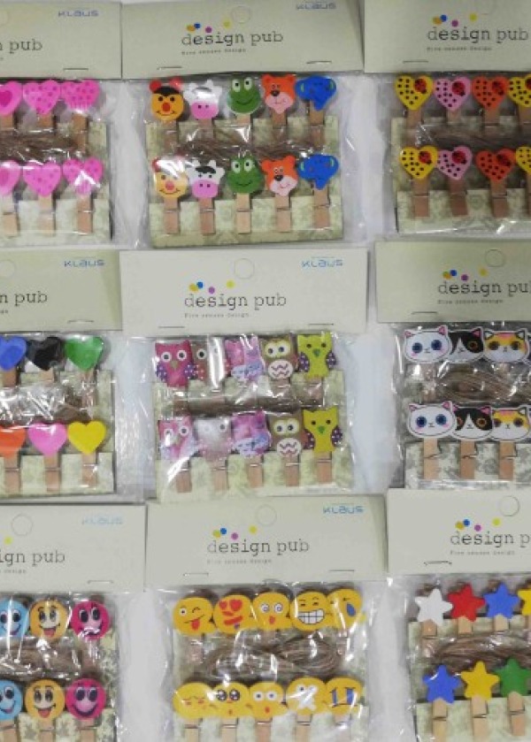 10'lu Şekilli Ahşap Mandallar 3.5cm (10'lu Set-10 Paket)