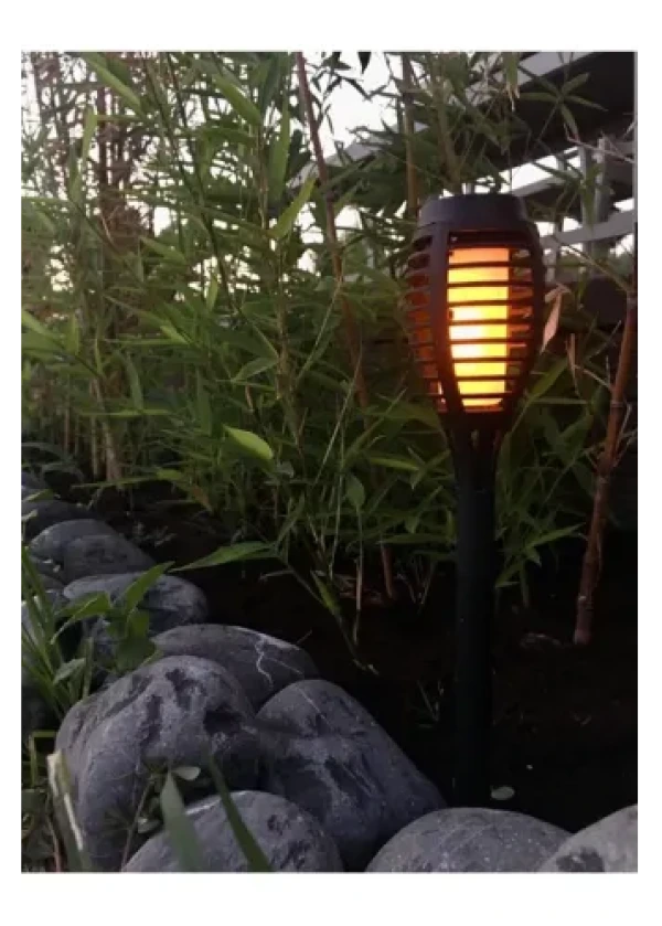 Solar Alev Efektli Bahçe Lambası