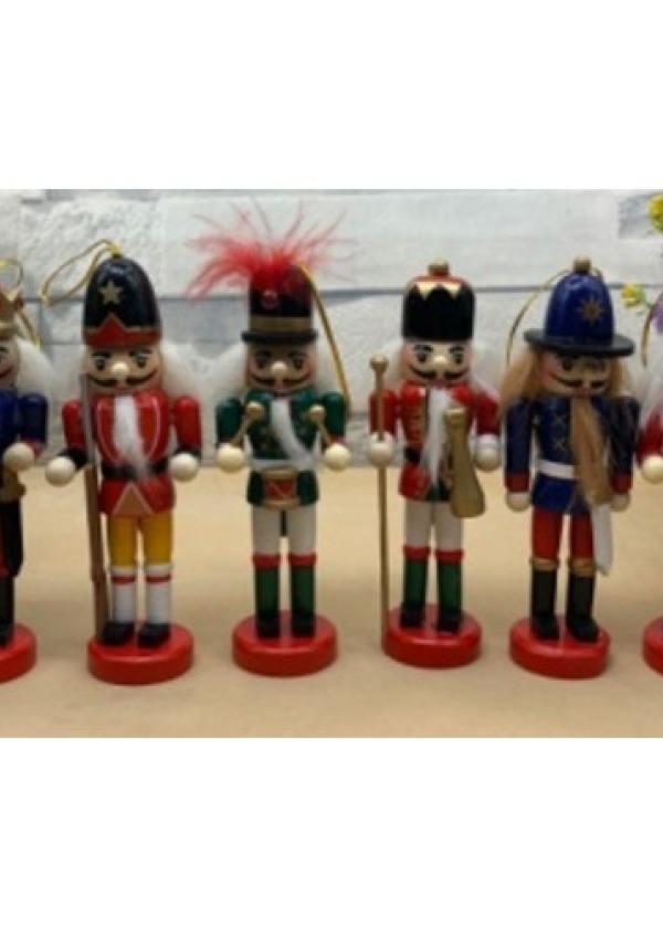 KURŞUN ASKER AHŞAP DEKORATİF EŞYA 6'LI SET 13CM