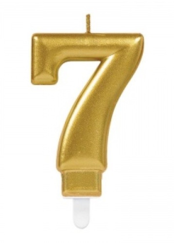 7 Rakamı Mum Gold Renk
