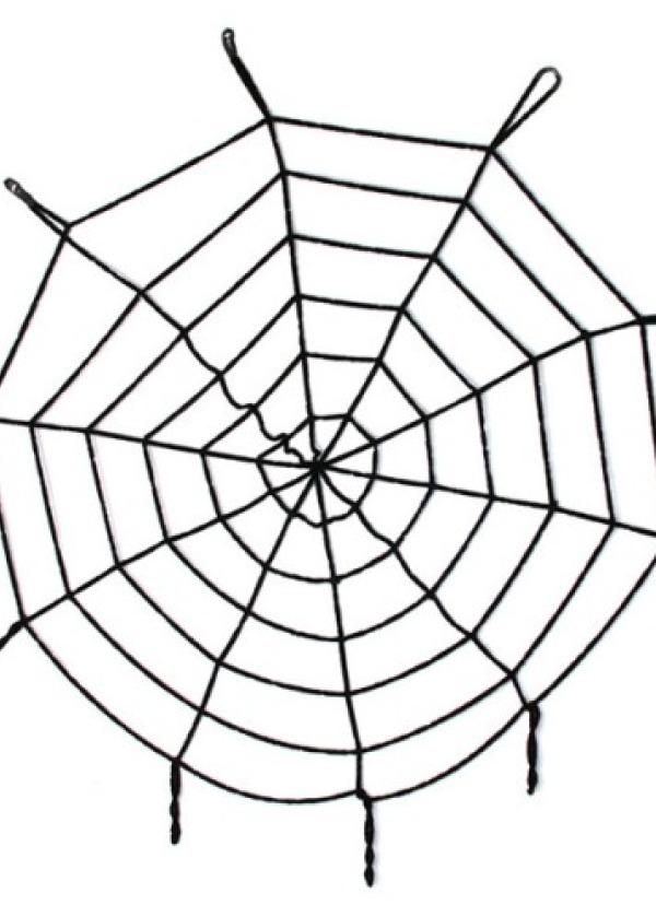 Halloween Cadılar Bayramı Örümcek Ağ Dekor Siyah