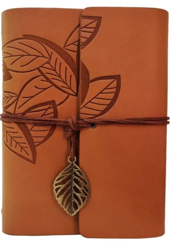 Deri Yaprak Desenli Defter
