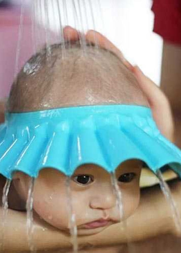 Bebek Banyo Şapkası Mavi