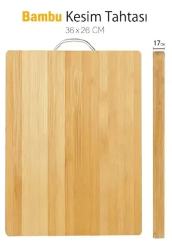 Metal Saplı Bambu Kesim Panosu