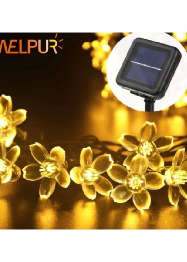 Solar Çiçekli Dekoratif 30 Led Bahçe Lambası