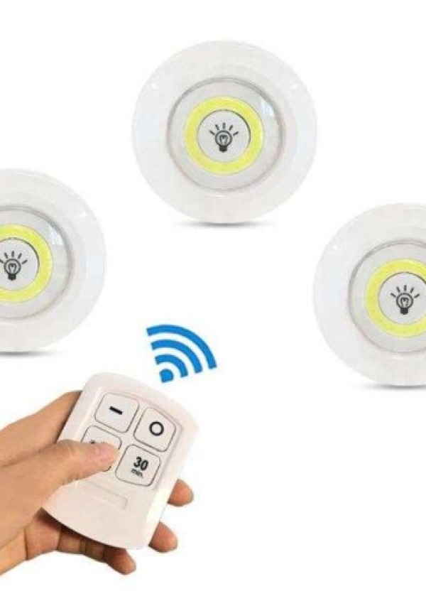 Kablosuz Uzaktan Kumandalı 3lü Led Lamba Seti  