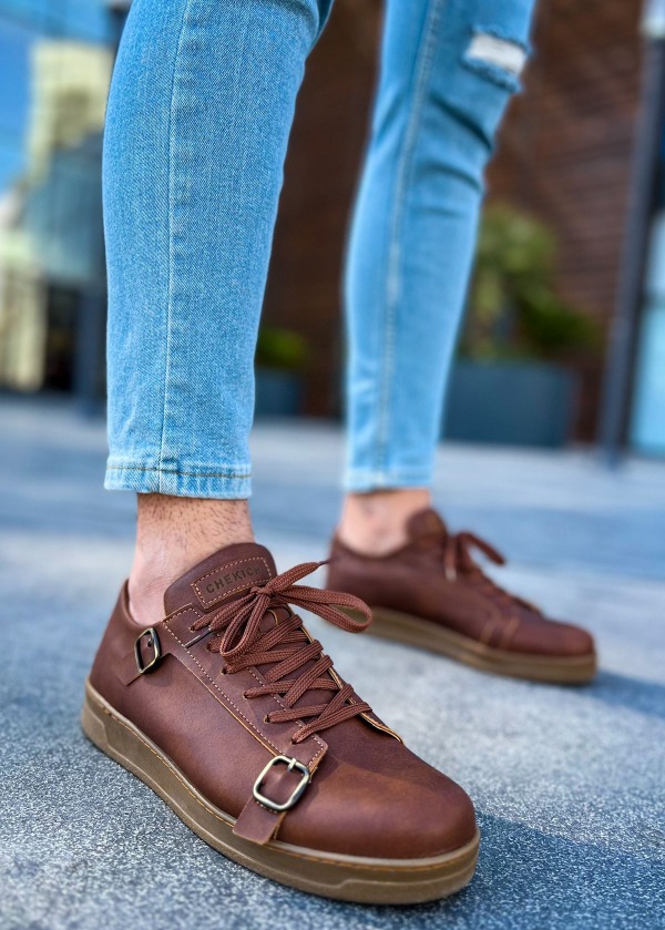 CH191 CKT Side Buckle Erkek Ayakkabı TABA