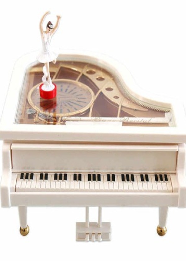 Piyano Tasarımlı Balerin Müzik Kutusu