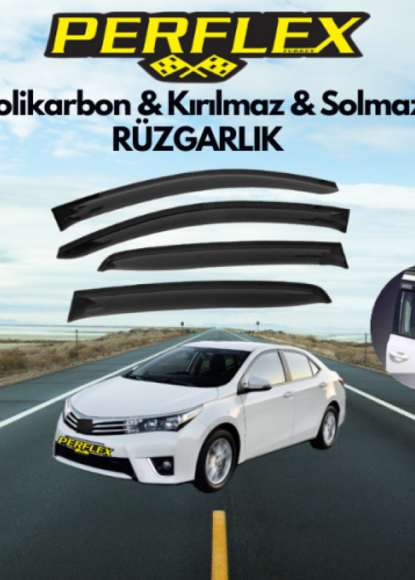 Perflex Polikarbon Kırılmaz Rüzgarlık V2 Mugen Toyota Corolla 2013+ 