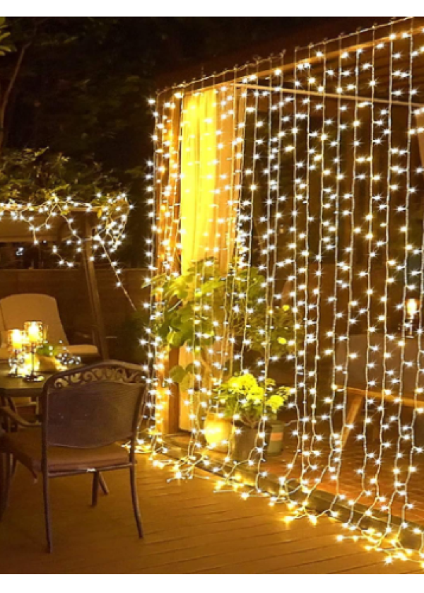 3*2 Perde Led Sarı Işık 