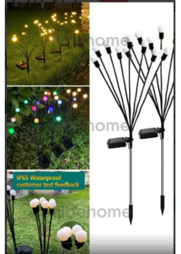 8 Led'li Güneş Enerjili Bahçe Çiti Aydınlatma Lamba (renkli)