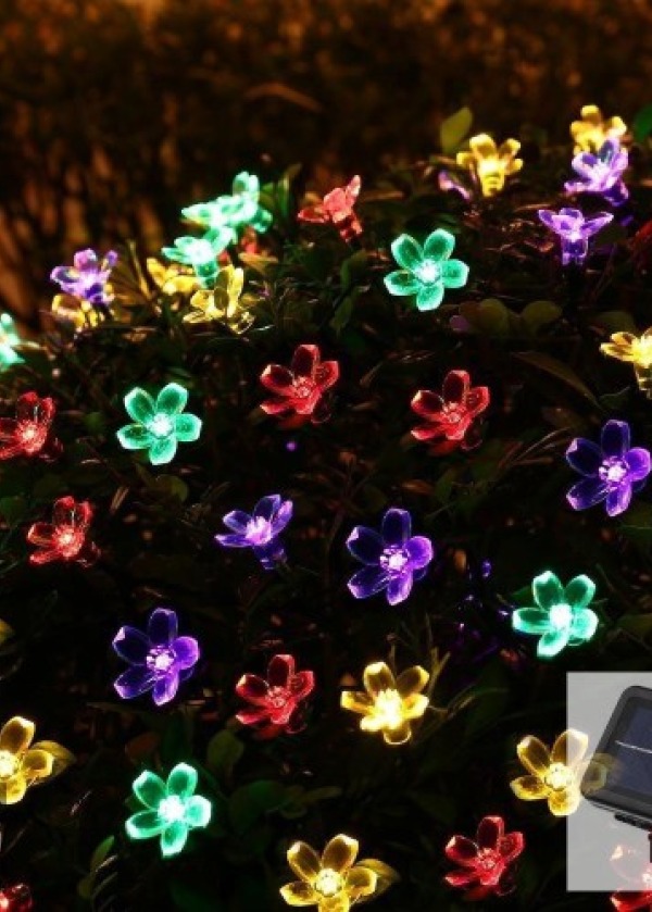 Solar Çiçekli RGB Dekorasyon Lambası