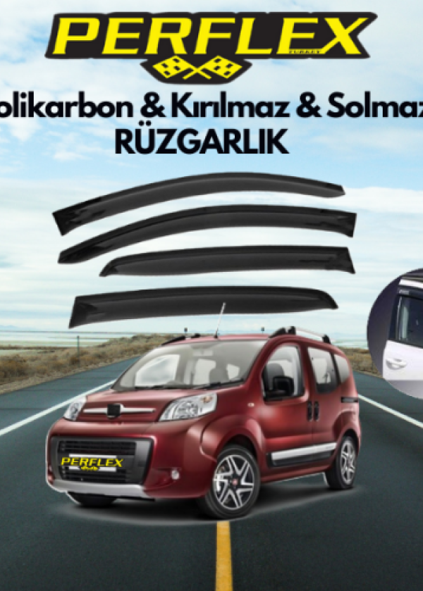 Perflex Polikarbon Kırılmaz Rüzgarlık V2 Mugen Fiat Fiorino 2007+  