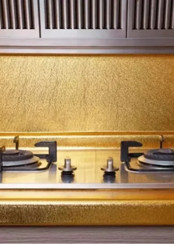 Yapışkanlı Gold Mutfak Tezgah Folyosu