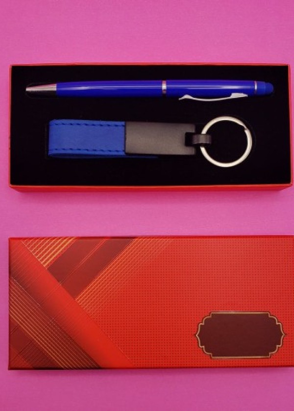 Mavi Kalem Anahtarlık Set